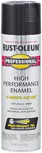 Rust-Oleum 7579838 Professional High Performance Enamel Spray Paint, 15 Oz, Gloss Black