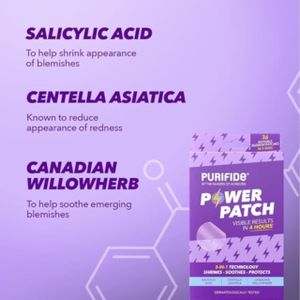 Purifide Power Pimple Patches – 36 Spot Acne Treatment Patches