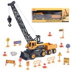 Coolplay Construction Vehicles Toys for Kids Boy, Crane Truck Crane Toy Model Sandbox Truck