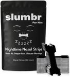 Nasal Strips for Breathing (60 Count) – Extra-Strength Grid Adhesive – Built for Nighttime Comfort, Clear Breathing & Consistent Sleep Routines (for Him - Black)