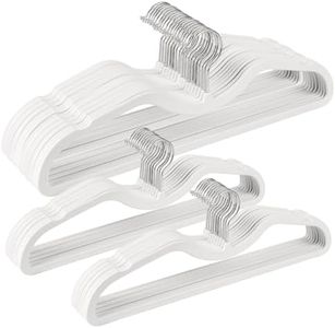 Plastic Hangers 40 Pack Ultra-Thin Space-Saving ABS 360° Swivel Hook Ideal for Closet Organization Fits Coats Shirts Dresses & More (40, White)