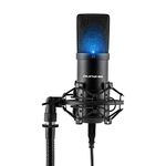 AUNA Pro MIC-900 - USB Microphone, Microphone PC, Condenser Microphone, Cardioid Studio (Plug & Play, USB Connector & Shockmount) - Black