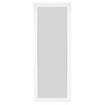 URBNLIVING Wooden Mounted Framed Glass Portrait Mirror Bedroom Bathroom (Matt White, 97x37)