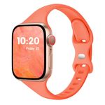 CREFORT Slim Band Compatible with Apple Watch Bands 38mm 40mm 41mm 42mm 44mm 45mm 46mm 49mm for Women Men,Soft Thin Narrow Silicone Sport Strap Wristbands for iWatch Series 10 9 8 7 6 5 4 3 2 1 SE