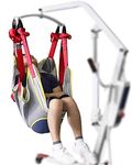 HNYG Patient Lift Sling with Commode Opening Large, Full Body Mesh Sling for Hoyer Lift, Shower Sling, Toilet Sling(Weight Capacity 510 lbs)