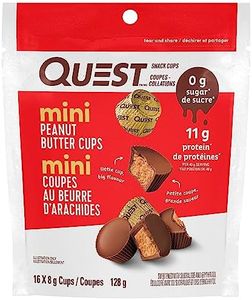 Quest Nutrition Mini Peanut Butter Cups, High Protein, Low Carb, High Fibre, Low Sugar, Keto Friendly, 11g Protein, 0g Sugar, 16ct