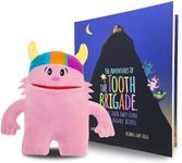 The Tooth Brigade Book and Ollie Monster Tooth Fairy Pillow Bundle, Interactive Set Includes 8" Plush Toy with Lost Tooth Pocket and Adventures of The Tooth Brigade Hardcover Book