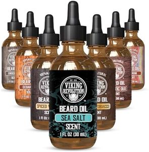 Viking Revolution Sea Salt Beard Oil for Men - Natural Mens Beard Oil with Argan Oil and Jojoba Oil - Beard Softener, Strengthens and Moisturizes - Beard Conditioner for Men (Sea Salt, 1 Pack)