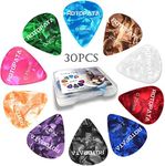 30 Pcs Guitar Picks Variety, Colorf