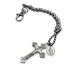 lulucross One Decade Pocket Cross Rosary with Magic Medal, Car Hanging, Faith Protection, St. Benedict/St. Joseph Medal, Catholic Gift for Men and Women