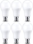 Amazon Basics LED B22 Bayonet Cap Bulb, 10.5W (Equivalent to 75W), Warm White, Non Dimmable - Pack of 6