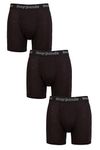 SockShop Lazy Panda Mens Bamboo Boxer Shorts Pack of 3 Black Extra Large