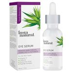 InstaNatural Eye Serum For Dark Circles & Puffiness - Reduces Bags, Wrinkles, Fine Lines, Sagging Skin & Puffy Eyes - With Vitamin C, Caffeine, Plant Stem Cells, Astaxanthin & Kojic Acid - 1 Oz