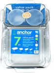 Anchor Hocking 7-Piece Value Pack Glass Bakeware Set- 82675L9