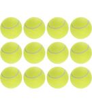 SuperGift.com 12 Pcs Tennis Balls with Mesh Carrying Bag, Pressureless Tennis Balls Practice Balls Ideal for Pets Sports Cricket