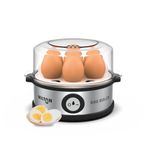 Milton Smart Instant Electric Egg Boiler | Automatic Power Off | Egg Cooker & Steamer for Boiling Up to 7 Eggs | 3 Boiling Modes | 360 Watt | Stainless Steel Body & Heating Plate | 1 Year Warranty
