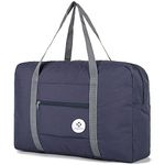 for Easyjet Airlines Cabin Bag 45x36x20 Underseat Foldable Travel Duffel Bag Holdall Tote Carry on Luggage Overnight for Women and Men 25L (Dark Blue)