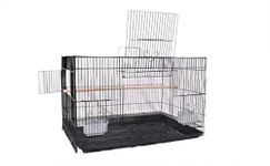 AVI CRAVE Bird Iron Cage For Budgies,Finches,Love Birds,Cocktails,Conures,Black