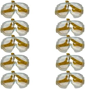 GSC International SG-SMALL-PK Safety Goggles Small Size with Direct Vents – Polycarbonate Lens – Adjustable Strap – ANSI Z87 Approved 10 Pack