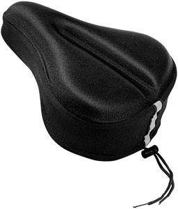 BELLE VOUS Fahrradsattel Überzug gepolstert - Soft Gel Sattelbezug Fahrrad - Strapazierfähiger Fahrrad Sattelbezug - Sattel für Heimtrainer & Spin - Sattelschutz Fahrrad