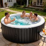 Inflatable Hot Tub - Outdoor Hot Tubs 2 to 4 Person, Portable Hot Tub, Blow Up Spa Square Portable Hot Tubs, 120 Soothing Bubble Air Jets, Cover, 2 Filter, 211 Gallon(71" X 71" X 25")