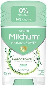 Mitchum Women Natural Deodorant Stick, Aluminium Free, Vegan, Cruelty Free, 96% Natural Ingredients, Eucalyptus