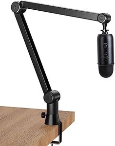 Blue Yeti Microphone Boom Arm - Upgraded Heavy Duty Blue Yeti Boom Arm, Hidden Cable Management, Stable Desk Clamp, Blue Yeti Mic Stand Compatible with Yeti Microphone, HyperX QuadCast, Shure SM7B