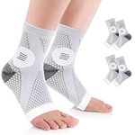 Neuropathy Socks For Women Men, 2 Pair Plantar Fasciitis Sock, Neuropathy Foot Pain Relief Compression Socks, Ankle Compression Socks Sleeve for Plantar Fasciitis Relief (Large)