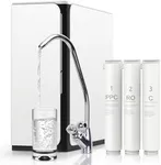 GLACIER FRESH RO Under Sink Reverse Osmosis System, Tankless, no Electric Drive, 0.45G/min high Flow, 2.5:1 Drain Ratio. Effectively removes Lead, Heavy Metals, PFOA, PFOS, and Other pollutants