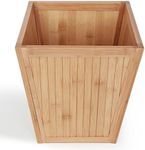 ToiletTree Products 100% Bamboo Wooden Wastebasket Trash Can