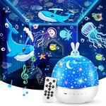 【GIFTS PACKAGE】Night Light Kids Gifts, 15 Films+Bluetooth Music Ceiling Projector Light,Remote Timer Star Projector Lights for Bedroom Decor, Solar System Projector Night Light for Baby Girls Gifts