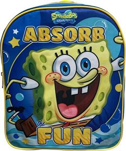 Ruz Sponge Bob Toddle Boy 12 Inch Mini Backpack (Blue-Yellow), Blue-yellow, Small
