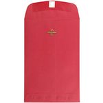 JAM PAPER 6 x 9 Open End Catalog Colored Envelopes with Clasp Closure - Red Recycled - 50/Pack