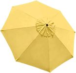 EliteShade USA 9ft Market Umbrella Replacement Canopy 8 Ribs Patio Umbrella Canopy Cover (CANOPY ONLY),Yellow