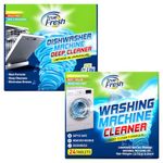 True Fresh Washing Machine Cleaner Tablets, Washer Tablets compatible with Laundry Front loader -Top load - HE, Dishwasher Cleaner and Deodorizer, Dishwasher Cleaner Tablets - 48 pcs Bundle