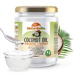 Organic Virgin Coconut Oil 200 ml. Raw Cold Pressed. 100% Bio, Pure and Natural. Native Unrefined Organic. Country of origin Sri Lanka. NaturaleBio