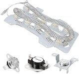 DC47-00019A Dryer Heating Element Kit by Beaquicy - 4pcs dryer parts DC96-00887A&DC47-00016A&DC47-00018A Thermostat Replacement for SAMSUNG DVE50M7450W/A3,DV40J3000EW/A2,DV42H5200EP/A3