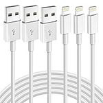 Jeercor iPhone Charger Cable 3 Pack 3FT/1M Apple MFi Certified Lightning Fast Charging Cords Compatible with 14 13 12 11 XS XR X Pro Max Mini 8 7 6S 6 Plus 5S SE (OCEEK-CA01)