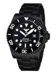 KHS Diving Wristwatch Typhoon Black Steel TYBS.SSTYB