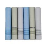 Peter England Men's Cotton Pastel Casual Style Handkerchief (Pack Of 6), Multicolor, 45 cm X 45 cm