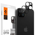 Spigen Camera Lens Screen Protector [GlasTR Optik] Designed for iPhone 15 Plus/iPhone 15 [Case Friendly] - Black [2 Pack]