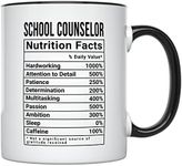 YouNique Designs School Counselor Mug, 11 Ounces, School Counselor Gifts (Black Handle)