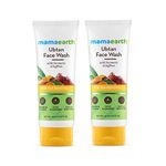 Mamaearth Ubtan Natural Face Wash with Turmeric & Saffron for Tan Removal and Skin Brightening 100 ml (Pack of 2)