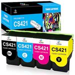 LeciRoba CS421 78C10 Toner Cartridge Replacement for Lexmark 78C10 78C10K0 78C10C0 78C10M0 78C10Y0 for CS421 CS521 CX421 CX522 CX622 CX625 CX522ade CX622ade CX625ade (4-Pack)