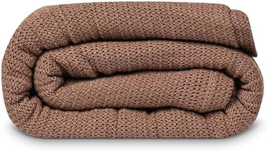 Linteum Textile Supply Leno Weave Chocolate Blanket, Queen 100% Cotton, Lightweight, Warm, Extra-Fluffy, Premium and Durable Soft & Cozy Bed Blanket for Bed, Couch, Sofa Throw for All Season