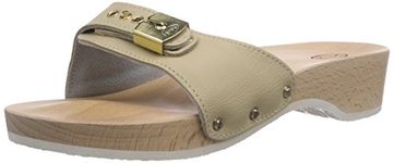 Scholl Women Pescura Wedge Sand Clogs, Beige, 6 UK / 39 EU