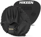 Hikeen 2-Piece Pancake Baseball & Softball Training Glove,Flat Premium Leather and Foam Fielding Gear Set, Infield Training Gloves for Two Hands Practice