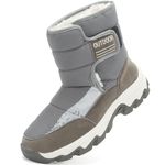 VTASQ Women's Snow Boots Winter Lined High Outdoor Winter Boots Warm Waterproof Winter Shoes, gray, 4 UK