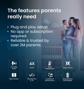 Babysense Split-Screen Baby Monitor with 2 Cameras – Video & Audio