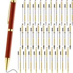 Colarr 30 Pcs Slimline Pen Kit Wood Turning Pen Kits Twist Pen Kit with Refill Lathe Turning Supplies for DIY Pen Making Office Supplies Friend Gifts(Black, Silver, Gold)